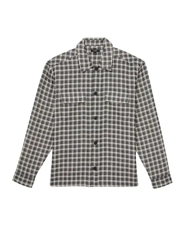 Men 's Ribona Woven Check Twin Pocket Overshirt