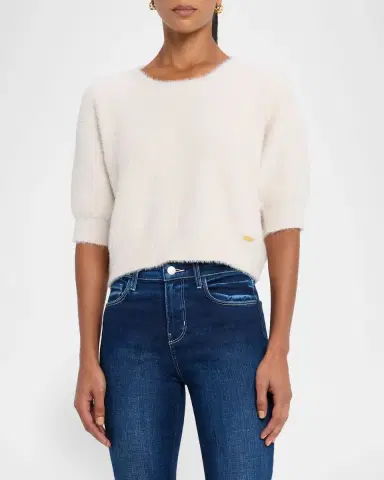 L'Agence Guinevere Cropped Pullover | Thumbnail 4 L'Agence Guinevere Cropped Pullover | Thumbnail 4