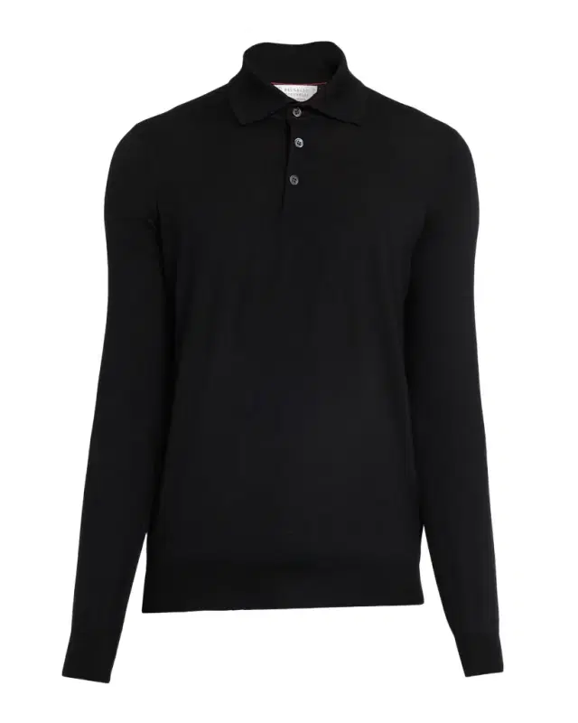 Brunello Cucinelli Men 's Fine Gauge Wool-Cashmere Polo Shirt