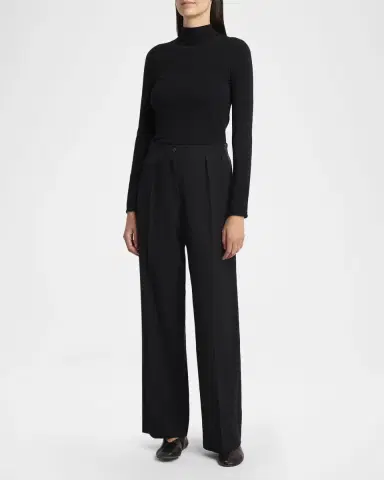 THE ROW Felicita Double Pleated Wide-Leg Tuxedo Pants | Thumbnail 2
