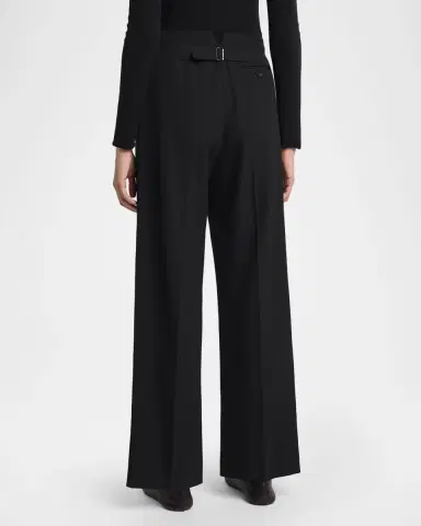THE ROW Felicita Double Pleated Wide-Leg Tuxedo Pants | Thumbnail 3
