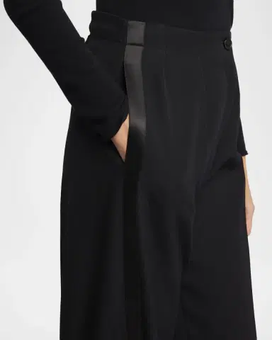 THE ROW Felicita Double Pleated Wide-Leg Tuxedo Pants | Thumbnail 5
