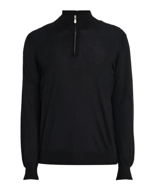 Brunello Cucinelli Men 's Wool-Cashmere Half Zip Pullover Sweater