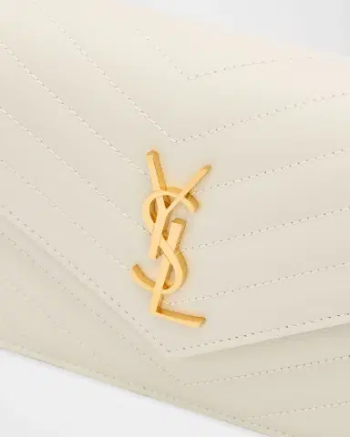 Saint Laurent Envelope Small YSL Wallet on Chain in Grain Leather | Thumbnail 5