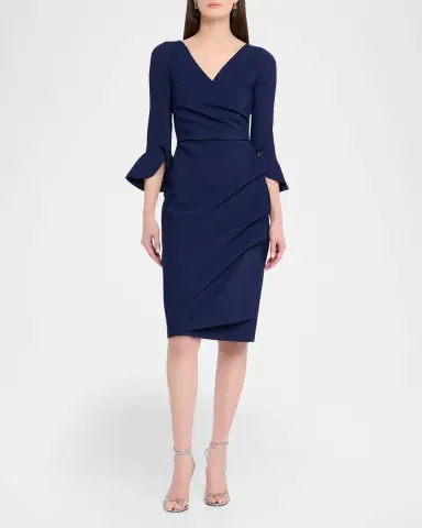 Chiara Boni La Petite Robe Triana Bell-Sleeve Ruffle Bodycon Dress | Thumbnail 2 Chiara Boni La Petite Robe Triana Bell-Sleeve Ruffle Bodycon Dress | Thumbnail 2