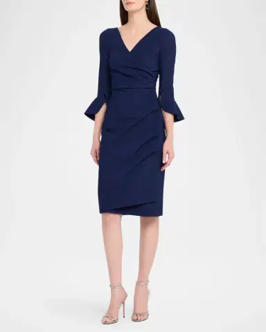 Chiara Boni La Petite Robe Triana Bell-Sleeve Ruffle Bodycon Dress | Thumbnail 4 Chiara Boni La Petite Robe Triana Bell-Sleeve Ruffle Bodycon Dress | Thumbnail 4