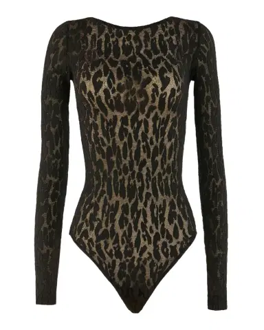 Wolford Long-Sleeve Leopard Bodysuit | Thumbnail 1