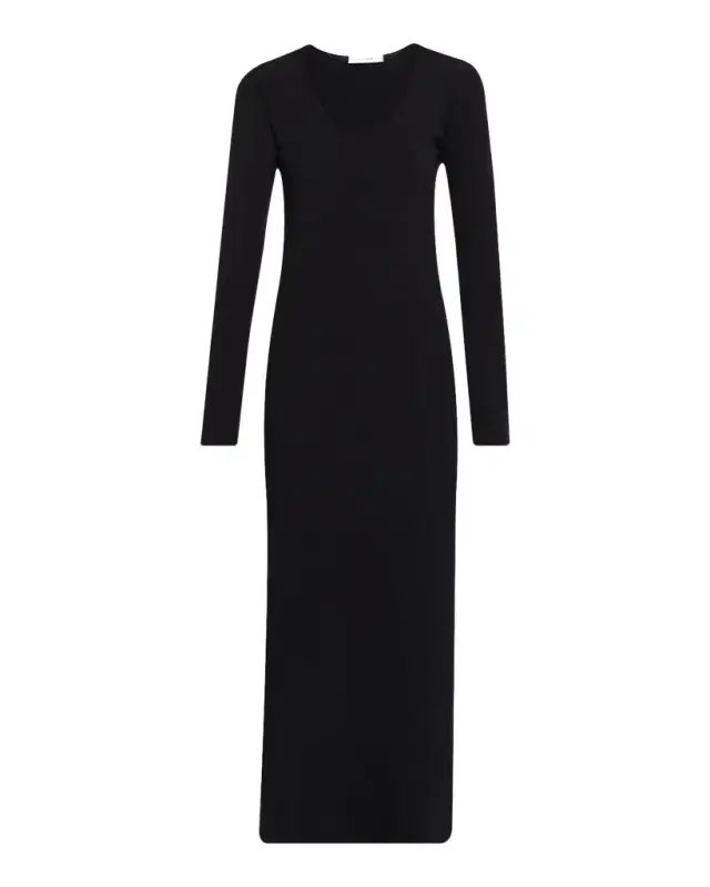 THE ROW Mavy Scoop-Neck Long-Sleeve Ankle Dress