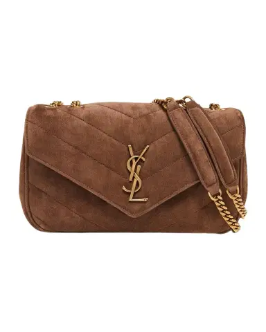 Saint Laurent Loulou Small YSL Shoulder Bag in Matelasse Suede | Thumbnail 1 Saint Laurent Loulou Small YSL Shoulder Bag in Matelasse Suede | Thumbnail 1