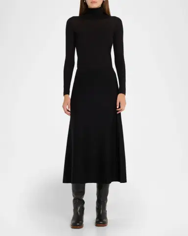 Gabriela Hearst Freddie Midi Wool-Cashmere Skirt | Thumbnail 2