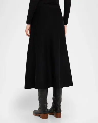Gabriela Hearst Freddie Midi Wool-Cashmere Skirt | Thumbnail 3
