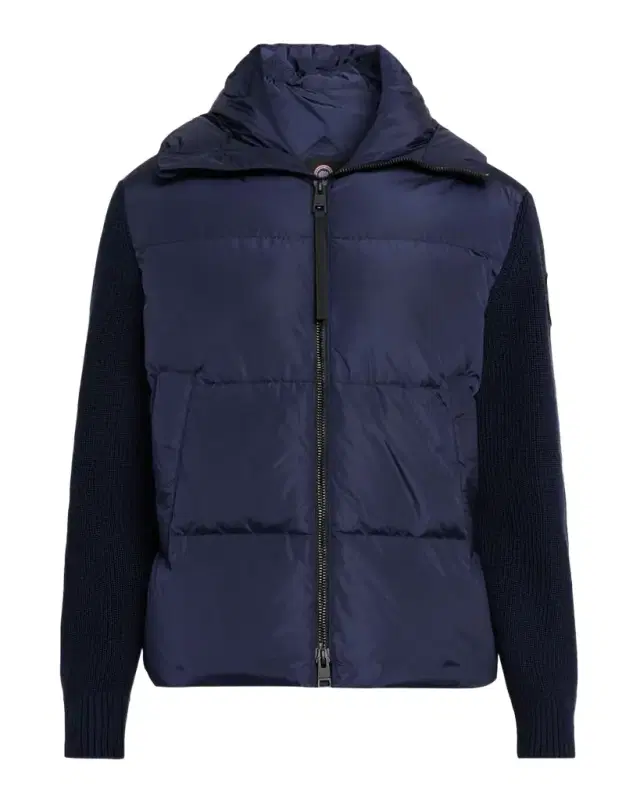 Canada Goose Men 's HyBridge Wool-Knit Nylon Down Hooded Jacket
