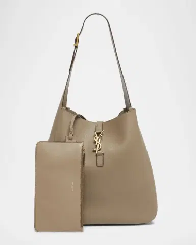 Saint Laurent Le 5 À 7 Large YSL Shoulder Bag in Grain Leather | Thumbnail 6 Saint Laurent Le 5 À 7 Large YSL Shoulder Bag in Grain Leather | Thumbnail 6