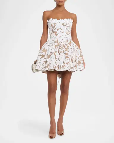 Bronx and Banco Chloe Strapless Sequin Floral Corset Mini Dress | Thumbnail 2