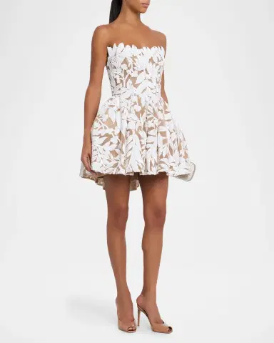 Bronx and Banco Chloe Strapless Sequin Floral Corset Mini Dress | Thumbnail 4