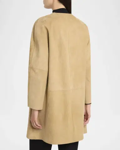 The Row Alarico Suede Open Coat | Thumbnail 3