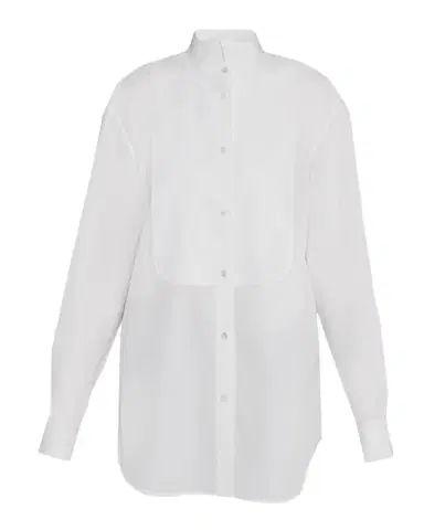 The Row Erelisse Bib Cotton Poplin Tuxedo Shirt | Thumbnail 1 The Row Erelisse Bib Cotton Poplin Tuxedo Shirt | Thumbnail 1