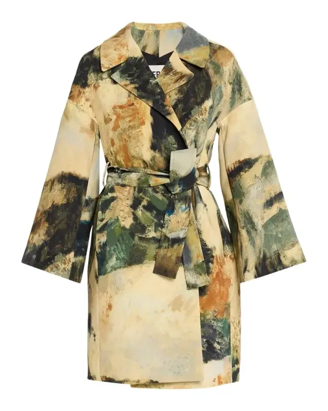 Libertine Modernist Lands Silk Vienna Wrap Coat