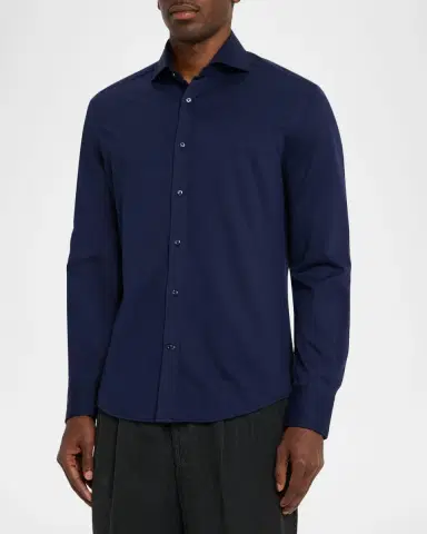 Brunello Cucinelli Men's Long-Sleeve Shirt | Thumbnail 4 Brunello Cucinelli Men's Long-Sleeve Shirt | Thumbnail 4