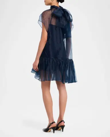Simkhai Beaux Tiered Organza Mini Dress | Thumbnail 3 Simkhai Beaux Tiered Organza Mini Dress | Thumbnail 3
