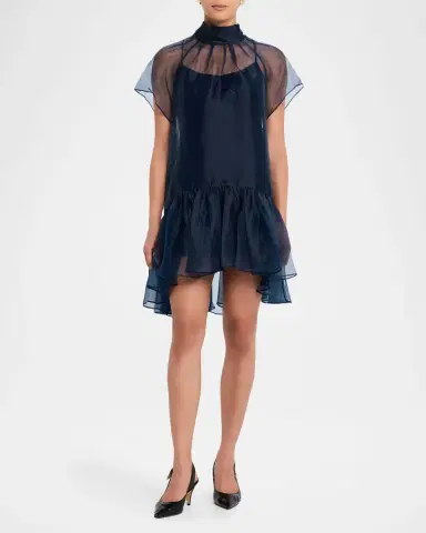 Simkhai Beaux Tiered Organza Mini Dress | Thumbnail 4 Simkhai Beaux Tiered Organza Mini Dress | Thumbnail 4