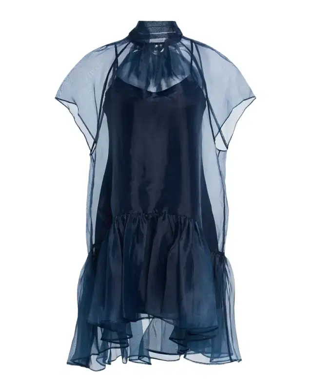 SIMKHAI Beaux Tiered Organza Mini Dress