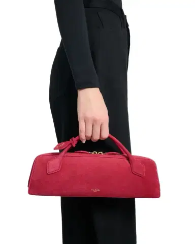 Alaïa Teckel Top-Handle Bag in Suede and Leather | Thumbnail 1 Alaïa Teckel Top-Handle Bag in Suede and Leather | Thumbnail 1
