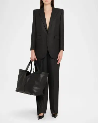 Saint Laurent Y Stitch Tote Bag in Calfskin Leather | Thumbnail 5