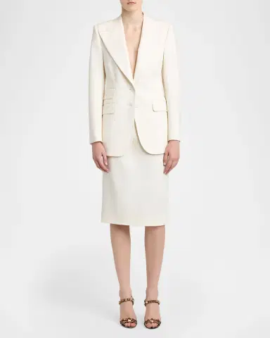 Dolce & Gabbana Wool-Stretch Cady Pencil Skirt | Thumbnail 2