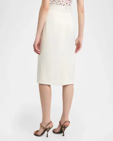Dolce & Gabbana Wool-Stretch Cady Pencil Skirt | Thumbnail 3