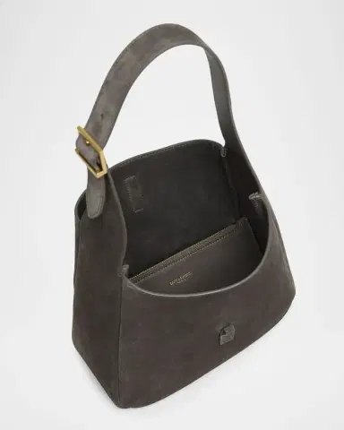 Saint Laurent Le 5 A 7 Small YSL Suede Shoulder Bag | Thumbnail 4 Saint Laurent Le 5 A 7 Small YSL Suede Shoulder Bag | Thumbnail 4