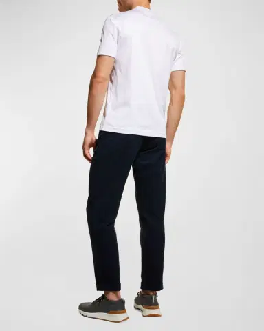 Brunello Cucinelli Men's Basic-Fit V-Neck T-Shirt | Thumbnail 3