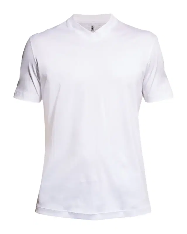 Brunello Cucinelli Men's Basic-Fit V-Neck T-Shirt