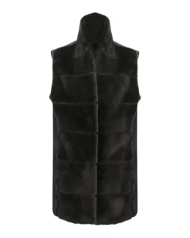 Reversible Shearling Lamb Vest with Cashmere-Blend Back