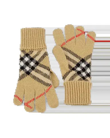 Burberry Check Cashmere-Blend Gloves | Thumbnail 2