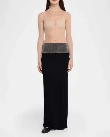 Aisling Camps Modern Mist Translucent Ribbed Turtleneck | Thumbnail 2