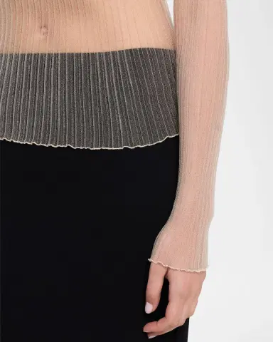 Aisling Camps Modern Mist Translucent Ribbed Turtleneck | Thumbnail 5