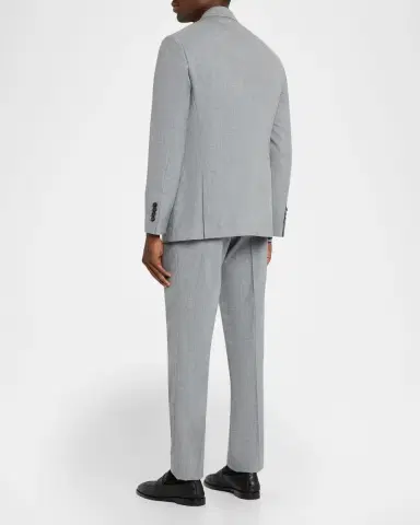Brunello Cucinelli Men's Sharkskin Virgin Wool Single-Breasted Blazer | Thumbnail 3 Brunello Cucinelli Men's Sharkskin Virgin Wool Single-Breasted Blazer | Thumbnail 3