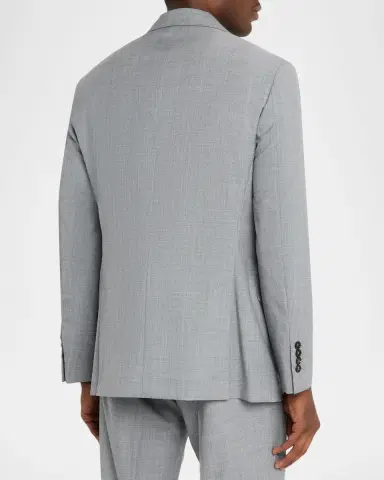 Brunello Cucinelli Men's Sharkskin Virgin Wool Single-Breasted Blazer | Thumbnail 5 Brunello Cucinelli Men's Sharkskin Virgin Wool Single-Breasted Blazer | Thumbnail 5