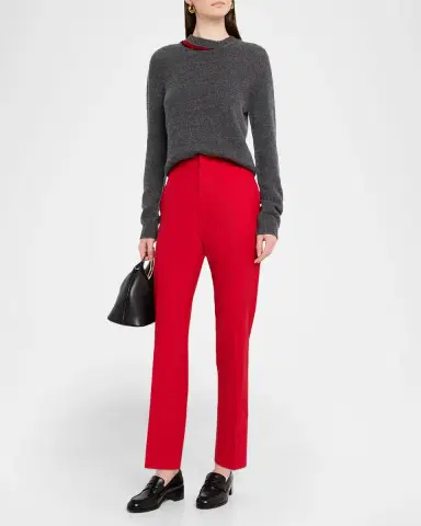 Fabiana Filippi Cropped Slim-Fit Donegal Tweed Trousers | Thumbnail 2