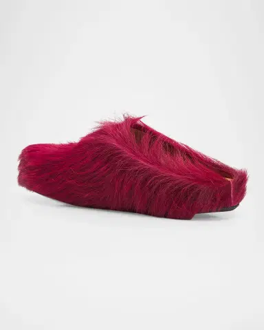 Marni Men's Fussbett Calf Hair Sabot Mules | Thumbnail 2