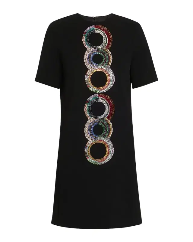 Libertine Sonia Crystal Short-Sleeve Shift Dress