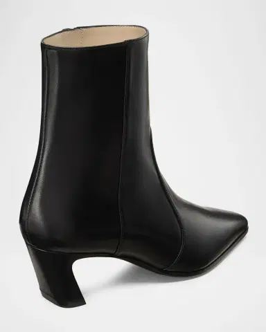 Stuart Weitzman 50mm Stassi Leather Zip Booties | Thumbnail 3
