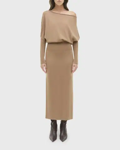 Simkhai Janese Off-The-Shoulder Knit Midi Dress | Thumbnail 2 Simkhai Janese Off-The-Shoulder Knit Midi Dress | Thumbnail 2