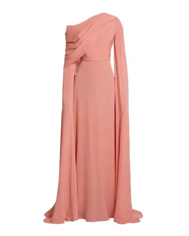 Elie Saab Off-The-Shoulder Split-Sleeve Silk Double Georgette Gown | Thumbnail 1 Elie Saab Off-The-Shoulder Split-Sleeve Silk Double Georgette Gown | Thumbnail 1
