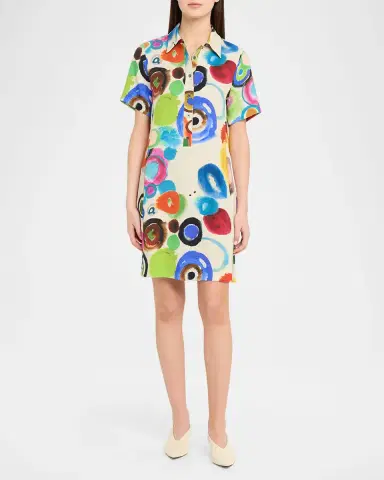 Libertine Gouache Printed Preppy Mini Polo Dress | Thumbnail 2 Libertine Gouache Printed Preppy Mini Polo Dress | Thumbnail 2