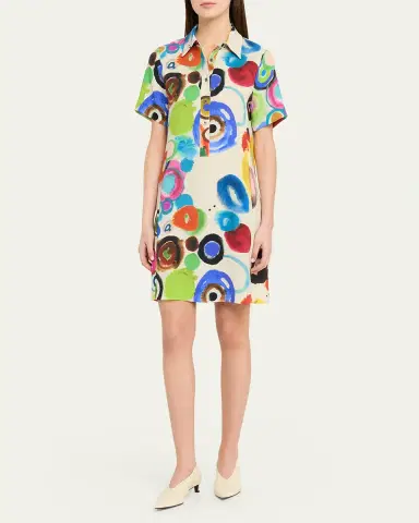 Libertine Gouache Printed Preppy Mini Polo Dress | Thumbnail 4 Libertine Gouache Printed Preppy Mini Polo Dress | Thumbnail 4