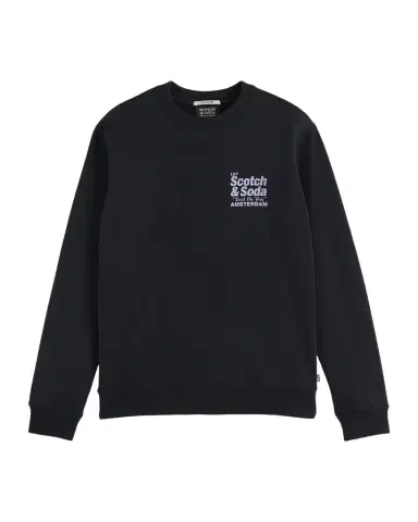 Scotch & Soda Men's Front and Back Artwork Cotton Sweatshirt | Thumbnail 1 Scotch & Soda Men's Front and Back Artwork Cotton Sweatshirt | Thumbnail 1