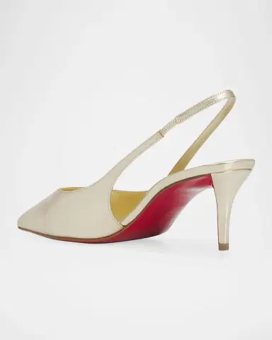 Christian Louboutin 60mm Miss Z Metallic Leather Slingback Pumps | Thumbnail 4 Christian Louboutin 60mm Miss Z Metallic Leather Slingback Pumps | Thumbnail 4