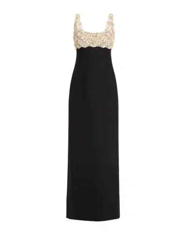 Oscar de la Renta Pearly Embroidered Bustier Column Gown | Thumbnail 1 Oscar de la Renta Pearly Embroidered Bustier Column Gown | Thumbnail 1